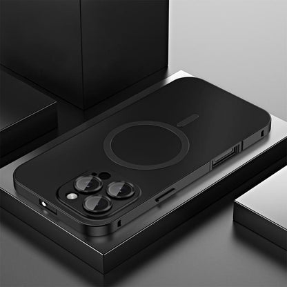 Alloy Aluminum Magnetic Case for Iphone 17 Pro Max 16 15 14 13 12 Pro Max, Metal Frame + PC Back Plate Case Compatible with Magsafe Full Camera Lens Protective Cover