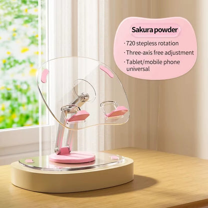 360° Rotating Mobile Phone Stand Multi-Functional Flat Support Stand Retractable Mobile Phone Stand Desktop