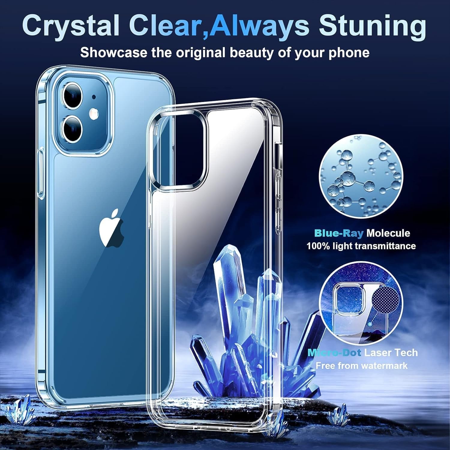 Iphone 12/12 Pro Case, [Not Yellowing] [Ultra Slim] Lightweight & Thin, Shockproof Protective, Screen & Camera Protection - Crystal Clear