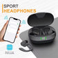 Wireless Earbuds Sport Bluetooth 5.3 Headphones with Noise Cancelling Mic 75H Hifi Stereo over Ear Bud LED Display USB-C IPX6