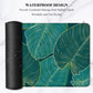 Desk Pad, XL Extended Large Gaming Mouse Pad 31.5 X 11.8 Inch, Waterproof Mousepad with Stitched Edge, Non-Slip Computer Keyboard Laptop Mat for Women Men Office Work, Teal Tropical Leaves