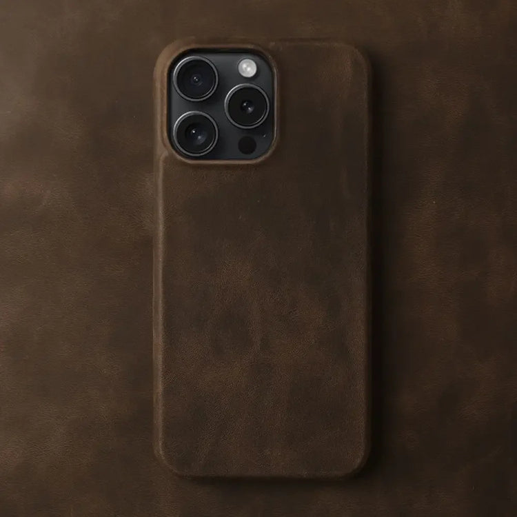 ZWW Crazy House Genuine Leather Cover Case for Iphone 15 Pro Max Case for Iphone 14Pro 12 11 XR XS 13 8 Aesthetic Vintage Retro