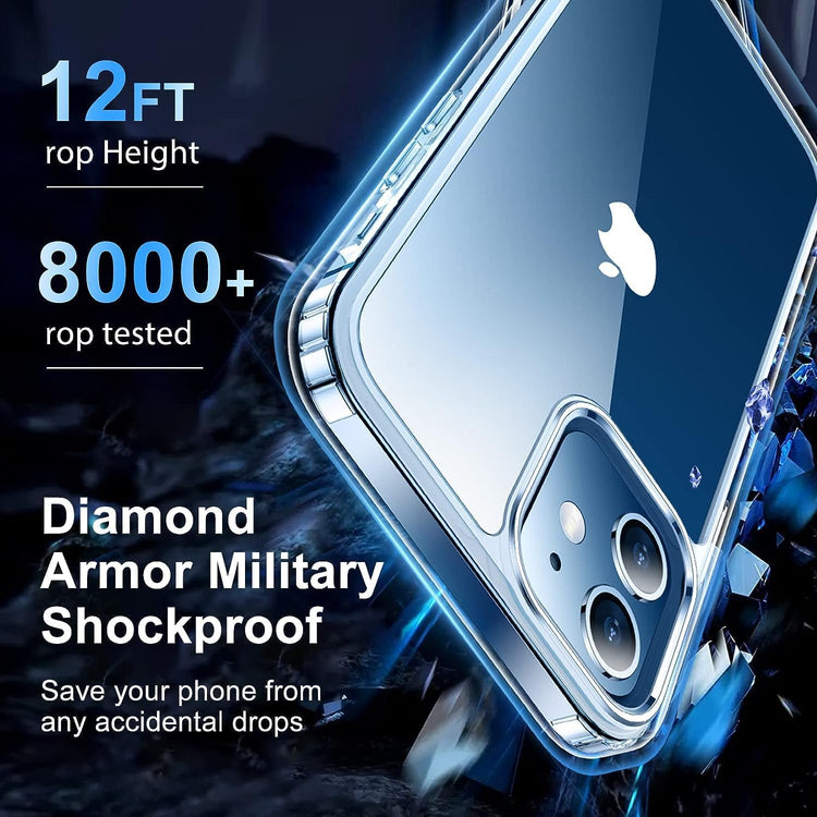 Iphone 12/12 Pro Case, [Not Yellowing] [Ultra Slim] Lightweight & Thin, Shockproof Protective, Screen & Camera Protection - Crystal Clear