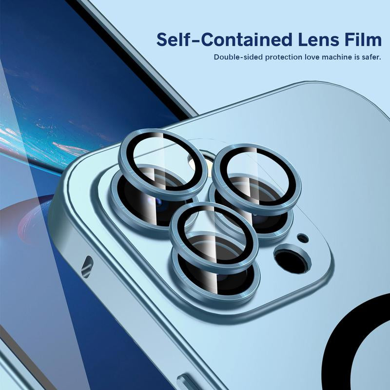 Alloy Aluminum Magnetic Case for Iphone 17 Pro Max 16 15 14 13 12 Pro Max, Metal Frame + PC Back Plate Case Compatible with Magsafe Full Camera Lens Protective Cover