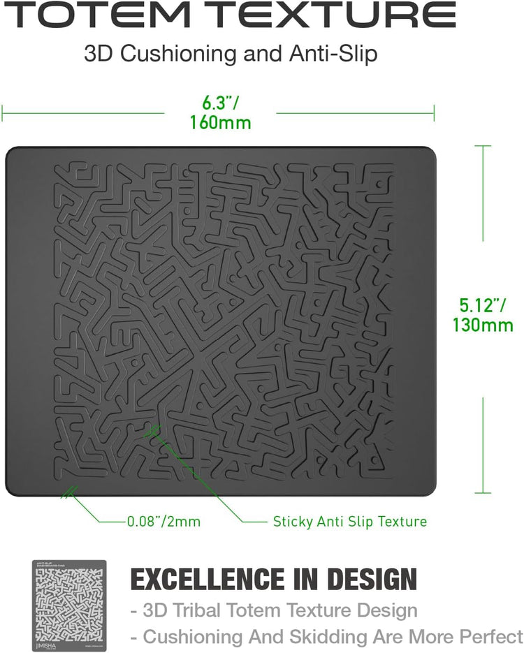 Car Dashboard Non Slip Mat,  anti Slip Pad, anti Slide Sticky Dash Pad, Multifunctional Fixate Gripping Gel Pad for Radar Detector, Cell Phone, Keys, Glass, GPS, Coins 6.3X5.1 Inch (2 Pack)