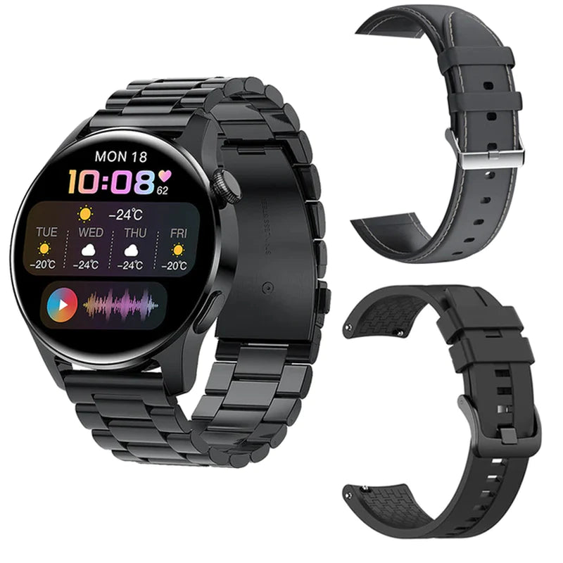 For Phone Xiaomi Huawei Android ECG Smart Watch Men Android 2022 Bluetooth Call Smartwatch Blood Pressure Heart Rate Men Fitness