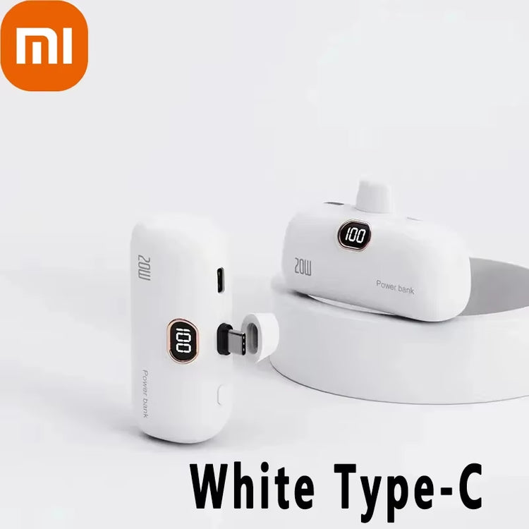 Xiaomi  30000Mah Mini Portable Power Bank Capsule Mobile Power Supply Emergency External Battery Fast Charger for Iphone 16