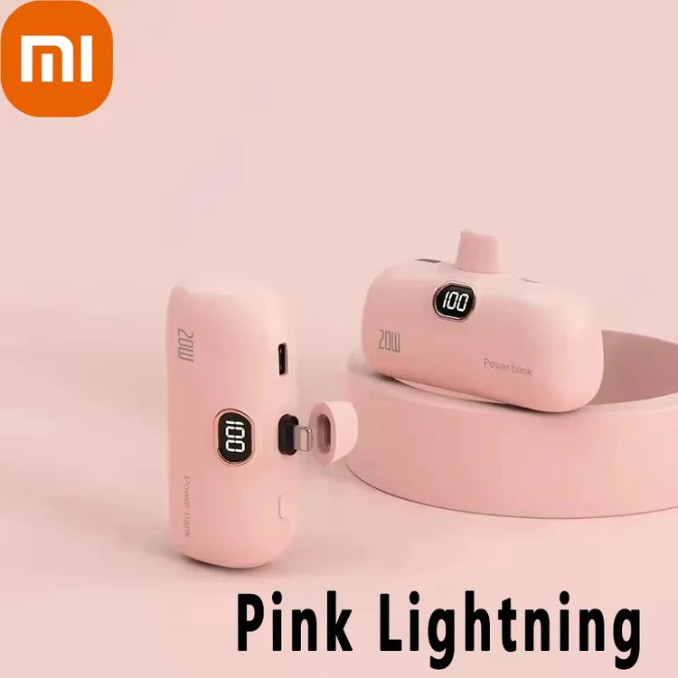 Xiaomi  30000Mah Mini Portable Power Bank Capsule Mobile Power Supply Emergency External Battery Fast Charger for Iphone 16