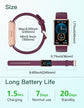 Fitness Tracker No Bluetooth No APP No Phone Needed, Fitness Watch for Men Women Parents IP68 Waterproof with Full Touch Screen Steps Calories Counter Sleep Tracker Alarm Clocks (Purple)