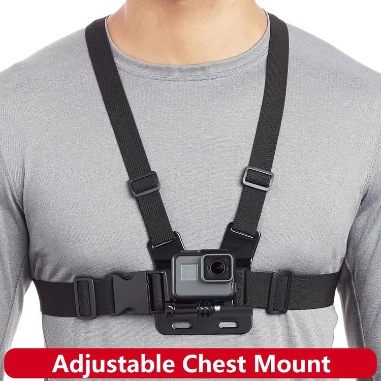 Adjustable Chest Mount Harness Strap for Gopro Hero 13 12 11 10 9 SJCAM SJ4000 Insta360 AKASO DJI Osmo Action Camera Accessories