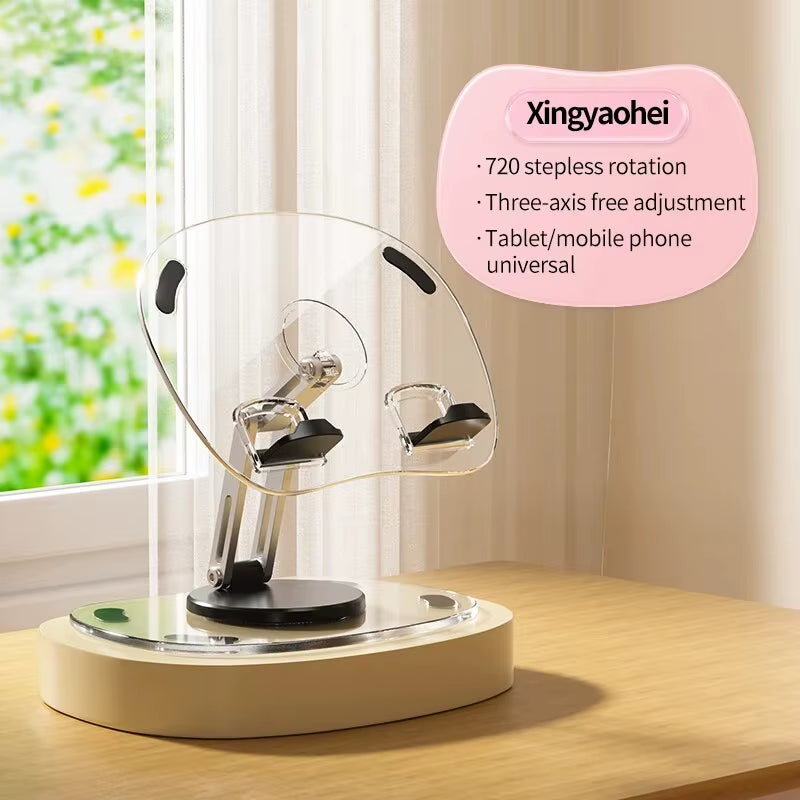 360° Rotating Mobile Phone Stand Multi-Functional Flat Support Stand Retractable Mobile Phone Stand Desktop