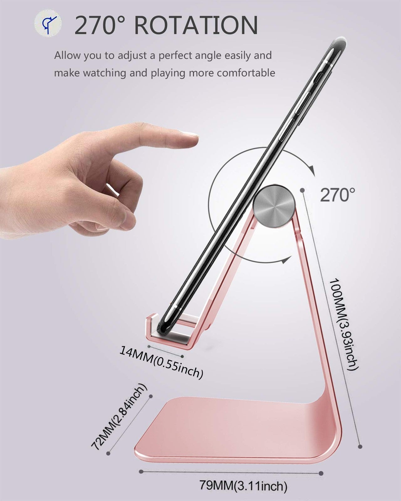 Adjustable Cell Phone Stand, Phone Stand, Cradle, Dock, Holder, Aluminum Desk...