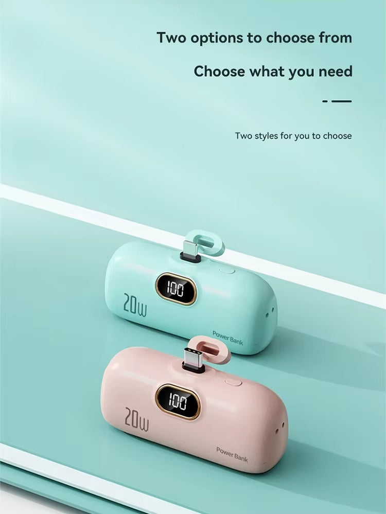 Xiaomi  30000Mah Mini Portable Power Bank Capsule Mobile Power Supply Emergency External Battery Fast Charger for Iphone 16
