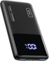 Portable Power Bank, Slimmest 10000Mah Fast Charging Portable Charger Compatible with Iphone & Samsung, Black