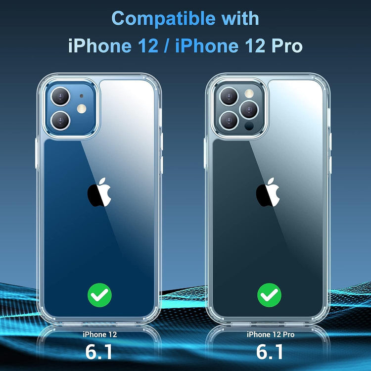 Iphone 12/12 Pro Case, [Not Yellowing] [Ultra Slim] Lightweight & Thin, Shockproof Protective, Screen & Camera Protection - Crystal Clear