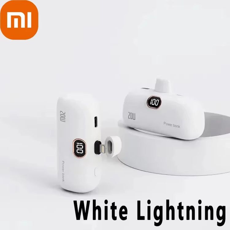 Xiaomi  30000Mah Mini Portable Power Bank Capsule Mobile Power Supply Emergency External Battery Fast Charger for Iphone 16