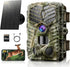 Trail Camera Wifi - Solar Powered 4K 64MP Game Cameras with Night Vision Motion Activated Waterproof with 32GB Micro SD Card, IP66 120° Detection Angle 0.2S Trigger 940Nm No Glow LED Wildlife
