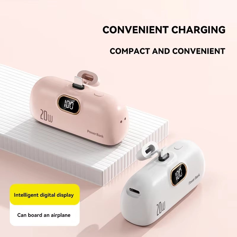 Xiaomi  30000Mah Mini Portable Power Bank Capsule Mobile Power Supply Emergency External Battery Fast Charger for Iphone 16