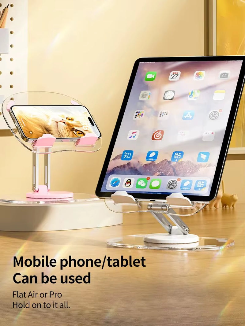 360° Rotating Mobile Phone Stand Multi-Functional Flat Support Stand Retractable Mobile Phone Stand Desktop