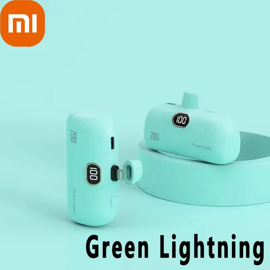 Xiaomi  30000Mah Mini Portable Power Bank Capsule Mobile Power Supply Emergency External Battery Fast Charger for Iphone 16