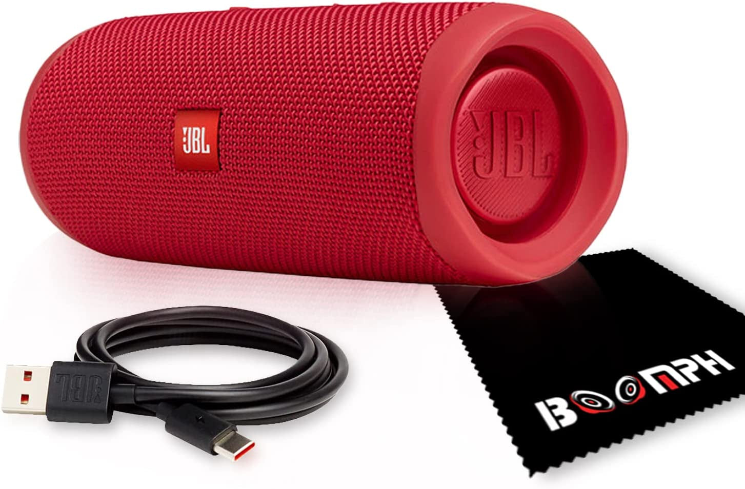Flip 5: Portable Wireless Bluetooth Speaker, IPX7 Waterproof - Red - Boomph&
