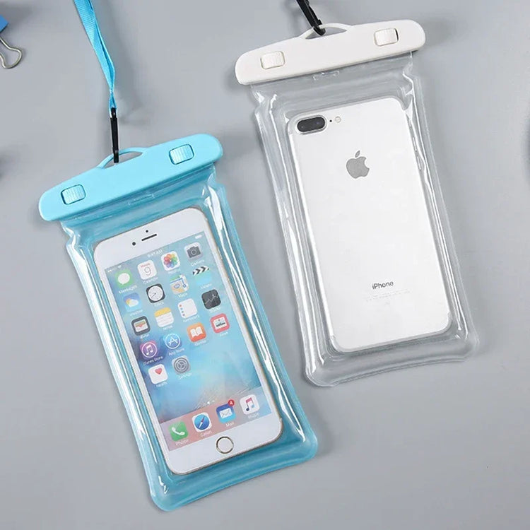 Waterproof Swimming Mobile Phone Cases Macron Airbag Hanging Neck Cases Diving Skiing Universal Phone Bag for All Phones 7 Inch